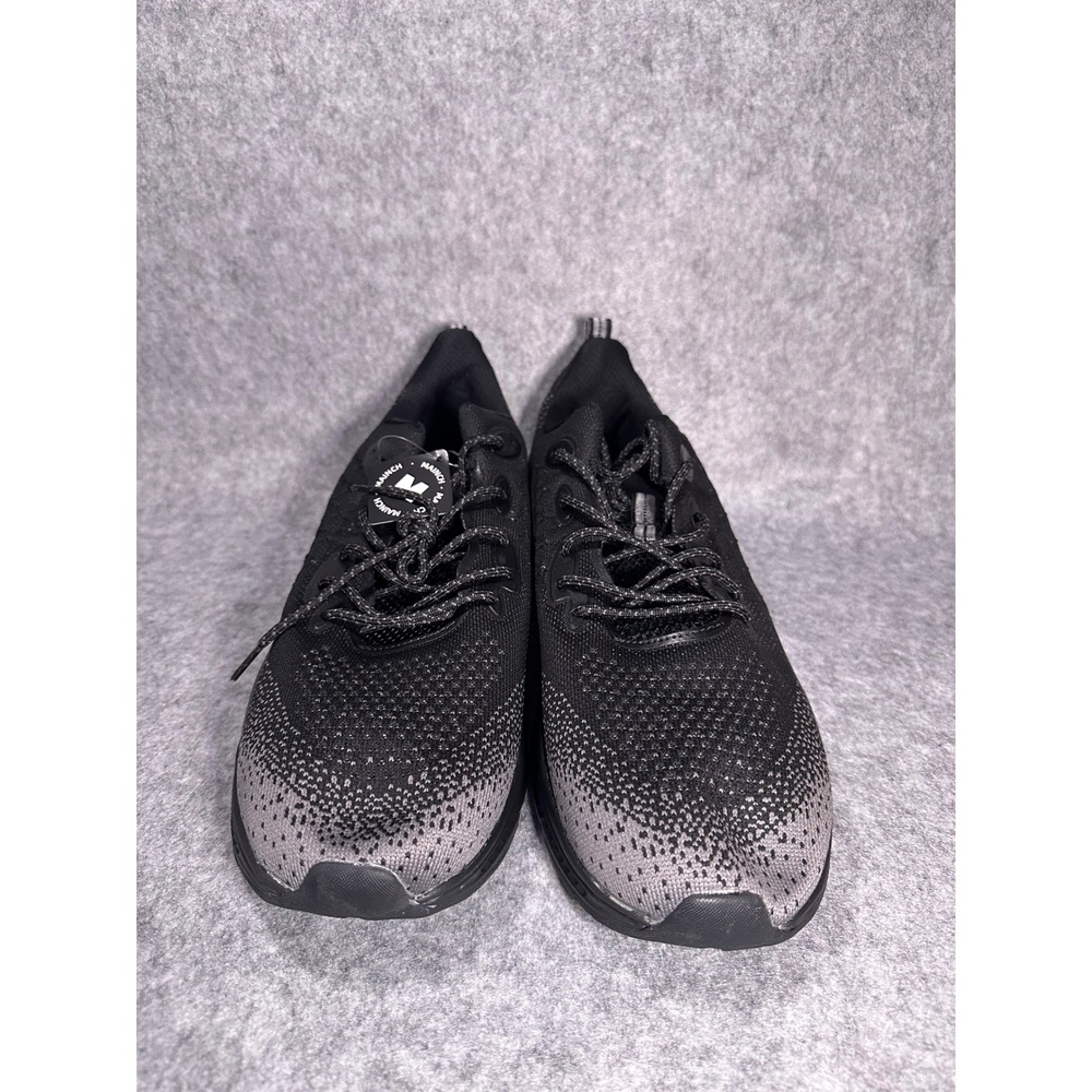 Munich Road Running Shoes Mens Black Grey Knit Athletic Sneakers Trainers
